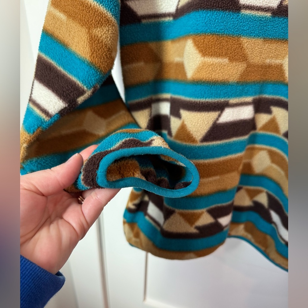 Patagonia Women’s Synchilla Geometric Aztec Fleece Snap Pullover size large - Picture 6 of 9